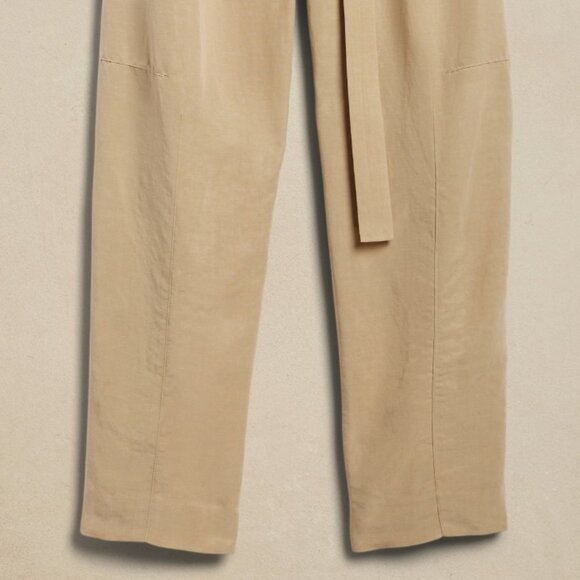 Banana Republic High-Rise Barrel Tencel™-Linen Pant Size 18 - Picture 4 of 15